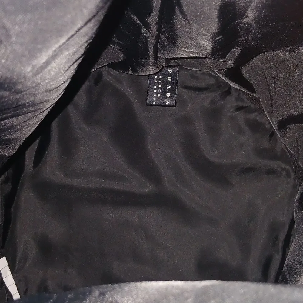 Prada Black Nylon Sling Back Large Bag
